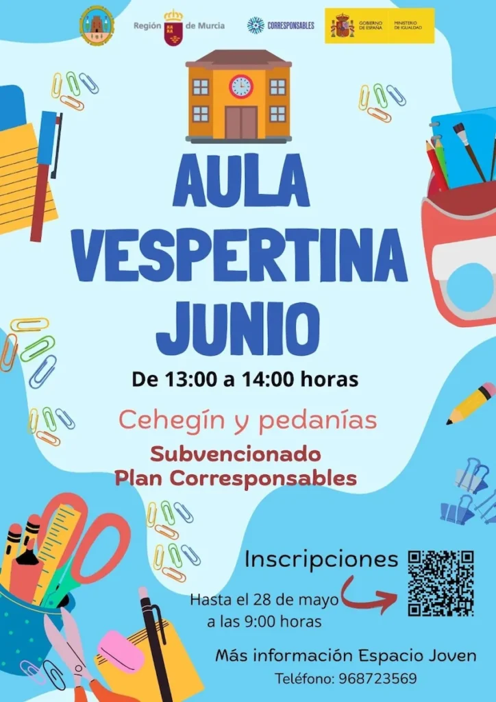 Aula Vespertina Junio Cehegin 2026 | SCL DE ENSEÑANZA NUESTRA SEÑORA DE LAS MARAVILLAS DE SAN VICENTE DE PAUL